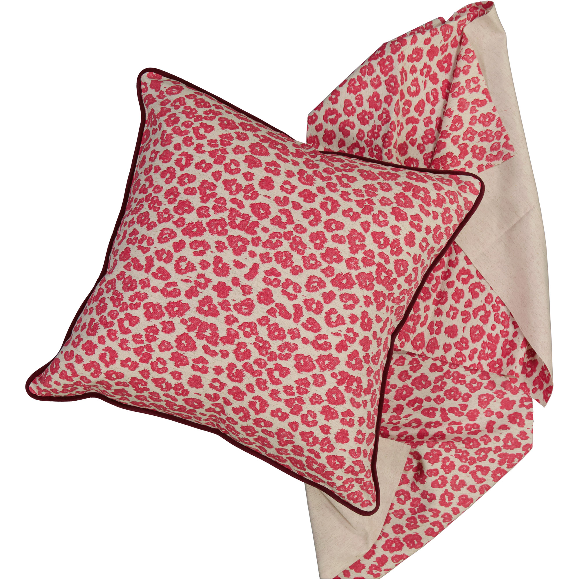 SH Leopard cushion cover, piped - Image 4